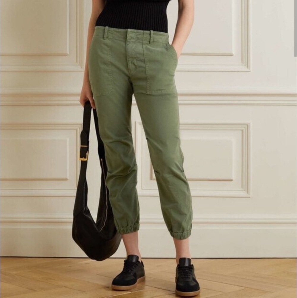 Nili Lotan Olive Utility Jogger Pants